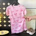 thumbnail image 2 of Toddler Dresses Summer Cartoon Sleep Dress Round Neck Lace Trim Dress for Girls Pink 18-24 Months, 2 of 4