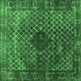thumbnail image 1 of Ahgly Company Indoor Square Abstract Emerald Green Contemporary Area Rugs, 8' Square, 1 of 4