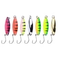 thumbnail image 1 of 7Pcs Multicolor Sequin Single Hook Metal Artificial Spoons Lure Bait Fishing Tackle, 1 of 9