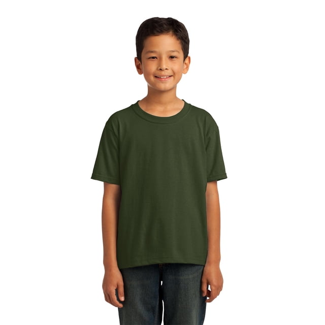 Fruit of the Loom Camiseta de algodón HD para jóvenes 100 % algodón. 3930B XS Verde Militar Fruit of the Loom 742811