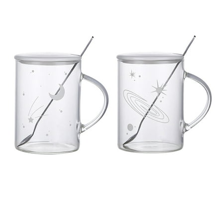 

Hemoton 1 Set Fashionable Glass Water Cup Starry Coffee Mug Tea Cup Festival Gift