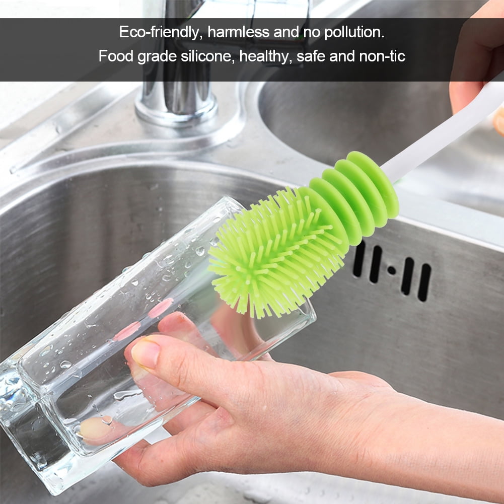 LYUMO 360 Degrees Silicone Cleaning Brush Multifunction Spiral Durable