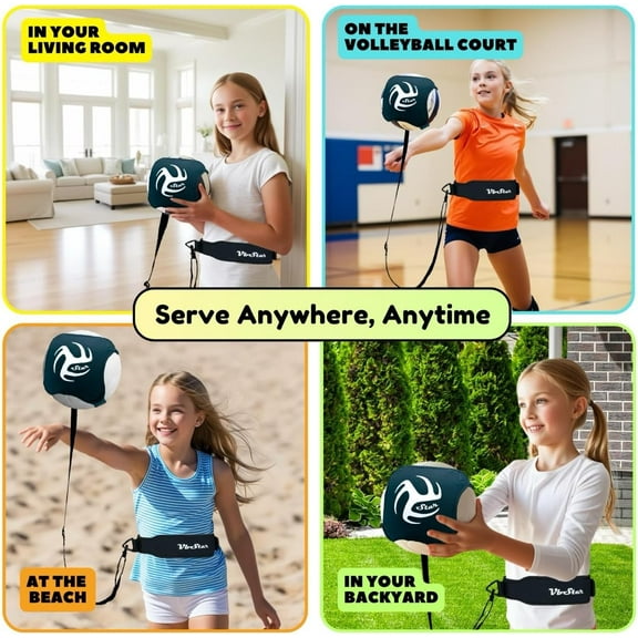 Volleyball Training Equipment Aid - Improve Serving, Setting & Spiking, Portable Trainer Gift Set