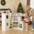 thumbnail image 2 of Gymax Pretend Play Corner Kitchen Set w/Ice Dispenser Stoves Oven Microwave Dishwasher, 2 of 10