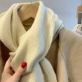 thumbnail image 4 of Bufanda de mujer nueva de invierno cálida gruesa de lana fina tejida para el cuello exterior, 4 of 5