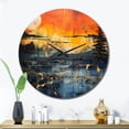thumbnail image 3 of Designart "Dramatic Nights with Lightning I" Landscapes Oversized Wall Clock, 3 of 5