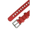 thumbnail image 2 of INSPIRE CHIC Women Grommet PU Leather Belt Metal Pin Buckle Skinny Plus Size Waist Belts for Jeans Dress Fit waist up to 104cm/41" Red, 2 of 4