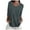 Grey, variant on Women's Spring Casual 3/4 Sleeve V Neck Loose Knit Sweater Top - Solid Color Pullover - M-XXL