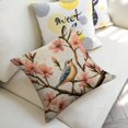 thumbnail image 5 of Bird, branch, flowerslinen toss pillowcase decoration pillowcase gifting preferred 24x24 inch cushion cover sofa pillowcase sofa bedroom living room car, 5 of 8