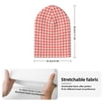 thumbnail image 2 of Pofeuu Houndstooth With Red And White Print Beanie Hat for Men Women Knit Winter Hat Warm Cuffed Skull Beanie Slouchy Soft Unisex, 2 of 6