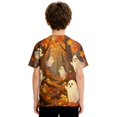 thumbnail image 5 of Grblisyd Halloween Boys Girls Shirts Short Sleeve Soft T-Shirts Pumpkin Ghost Print Tees Tops Clothes for Kids, 5 of 6