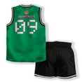 thumbnail image 5 of Minecraft Creeper Boys' Basketball Sleeveless Shirt & Shorts for Kids, Sizes 4-12, 2-Piece Set, 5 of 13