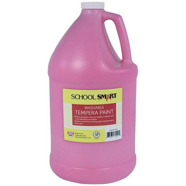 Paint School Smart, lavable al temple, rosa, 3,78 L