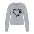 thumbnail image 3 of Gibobby Sudaderas para mujer Sudaderas de cuello redondo para mujer estilo casual manga larga ligeras cómodas holgadas de moda sin botones(Gris,M), 3 of 4