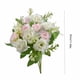 thumbnail image 3 of Decoración del hogar, decoración de habitaciones, decoración de paredes, flores artificiales de alta gama, rosas de diamante, 5 tenedores, 10 mini rosas, decoración del hogar, flores de plástico, rosa, 3 of 6