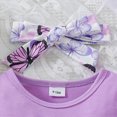 thumbnail image 7 of TOWED22 Baby Toddler Girl Fall Winter 2Pcs Clothes Set Long Sleeve Round Neck Sweatshirt + Pants Cute Outfits for Everyday(Purple,6-9 M), 7 of 7