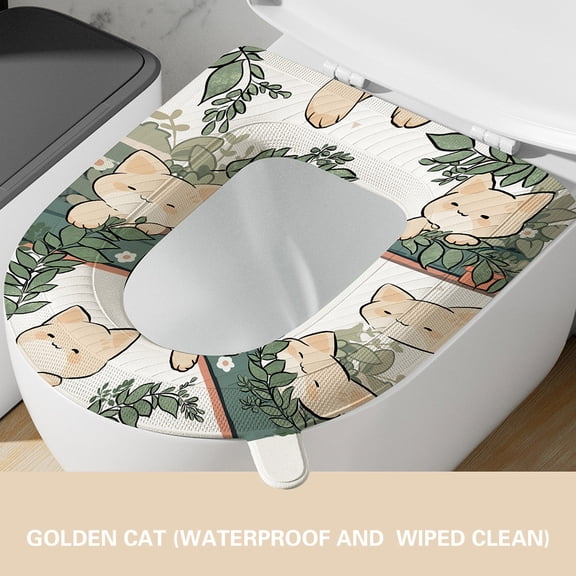 YHAICO Toilet Seat Elongated Toilet Seat Cover High Foam EVA Toilet Seat Cushion for Household Use Washable and Wipe Able Toilet Seat Ring Universal for All Seasons In The Bathroom