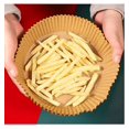 thumbnail image 2 of 100pcs Air Fryer Disposable Paper Liner Non-stick Disposable Liners, Baking Paper Water-proof, Food Grade Parchment, 2 of 3