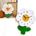 thumbnail image 5 of Relojes de pared con forma de flor para niños, dibujos animados, lindo, exquisito, silencioso, reloj de pared para salas de estar, oficinas, 20x30cm/7,9x11,8 pulgadas, 5 of 5