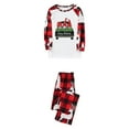 thumbnail image 2 of Midsumdr Christmas Pajamas for Family Christmas Tree,Elk Printed Long Sleeve Round Neck Blouse Tops and Loose Plaid Pants Two Piece Set Family Christmas Pjs Matching Sets(Kids), 2 of 3