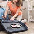 thumbnail image 4 of Hard Shell Clear Zipper Case Black Organizer Box Storage Case Clear Pencil Case Multi Use Travel Makeup Stationery Organizer Case, 4 of 7