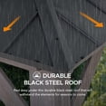 thumbnail image 3 of SUNJOY 13 ft. x 15 ft. Cedar Framed Gazebo with Black Steel and Polycarbonate Hip Roof Hardtop, 3 of 11