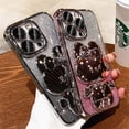 thumbnail image 2 of Folding Rabbit Mirror Bracket Case For Xiaomi Redmi Note 11 12 Pro Plus Turbo 12S 11S 10S 9S 10 9 Mi POCO X5 X3 NFC M4 Pro Cover, 2 of 7