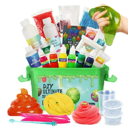 Kicko Marbled Unicorn Color Slime - Pack Of 6 Colorful Galaxy Sludgy Gooey Kit