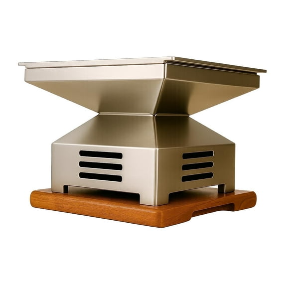 Premium Stainless Steel Tabletop Charcoal Grill, Saves 80% Charcoal, Portable, Practical, Technology for Beginners and Professionals