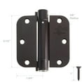 thumbnail image 4 of Cauldham (2 Pack) Heavy-Duty 3-1/2" Self-closing Spring Door Hinge with 5/8" Radius Corners, UL Listed - Oil Rubbed Bronze, 4 of 7