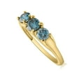 thumbnail image 2 of Pompeii 1 Ct Blue Diamond 3-Stone Engagement Anniversary Ring Lab Grown in White or Gold, 2 of 6