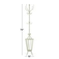 thumbnail image 4 of DecMode 15" x 72" White Metal Scroll Vintage Style 12 Hook Coat Rack with Umbrella Storage Base, 1-Piece, 4 of 13