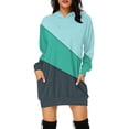 thumbnail image 2 of Holiday Dresses for Women Casual Lightweight Hoodies Dress Mini Printed Pullover Sweatshirts Dress with Pockets, 2 of 6