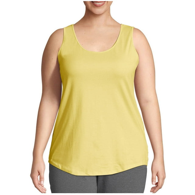 fatyb Débardeurs Grande Taille pour Femmes Sans Manches Col Rond Chemises Couleur Unie Tunique Ample Confortable Blouses