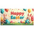 thumbnail image 6 of LUUFILx Happy Easter Backdrop with Bunnies Easter Egg Photography Decorations Garden Party Supplies Background Banner Spring Decor, 6 of 8
