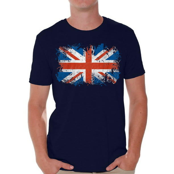 Awkward Styles Union Jack Shirt UK T Shirt for I Love England Shirt for New England T Shirt for Boyfriend Patriotic United Kingdom Flag Shirt for Men Birthday Gifts