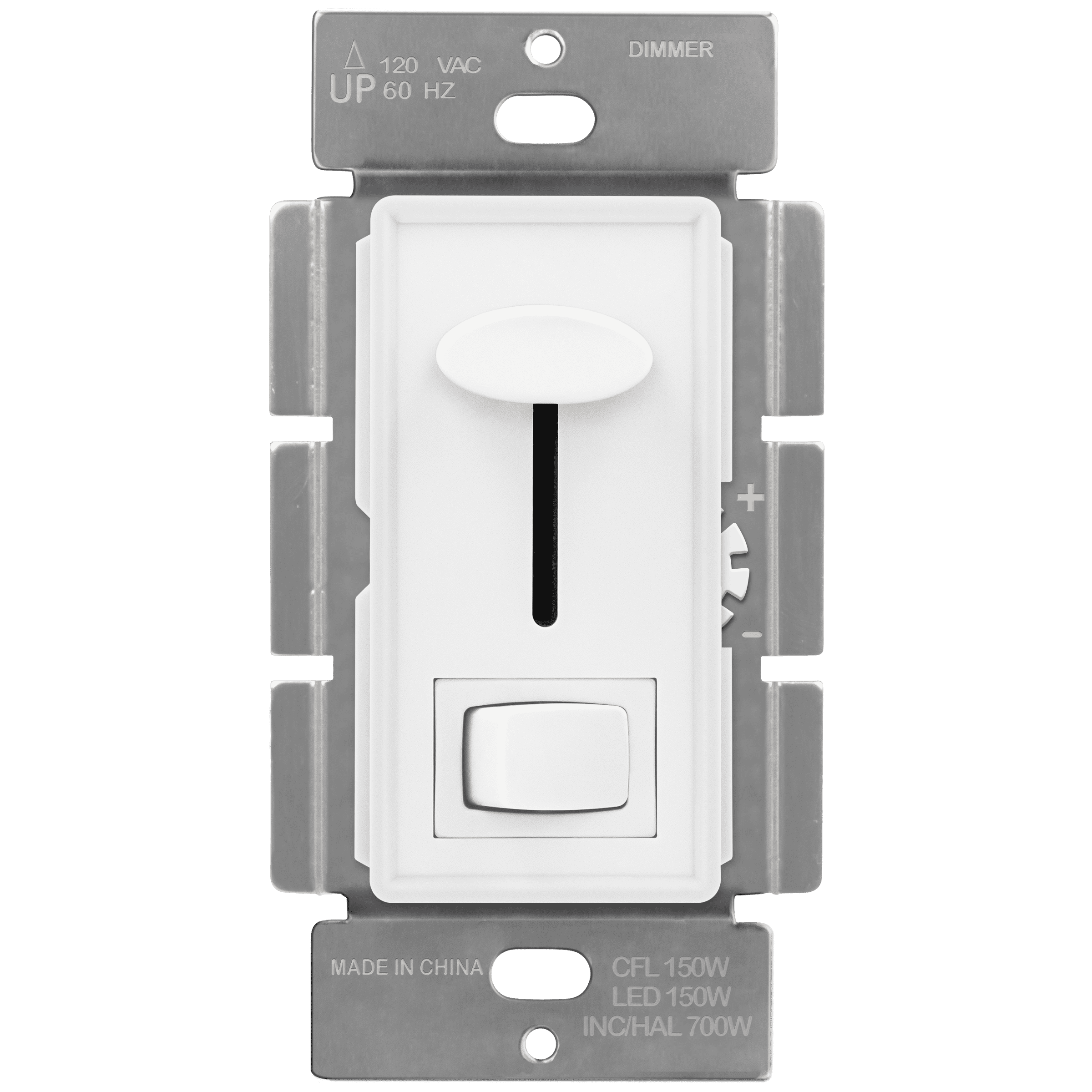 Century 600W Incandescent Wall 150W CFL Light Dimmer Switch WHITE Slide Control 