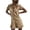 Khaki, variant on Cotton Linen Rompers for Women Short Sleeve Button Down Loose Fit Overall Shorts Collared Ruffle Hem Casual Beach Summer Rompers Pink S