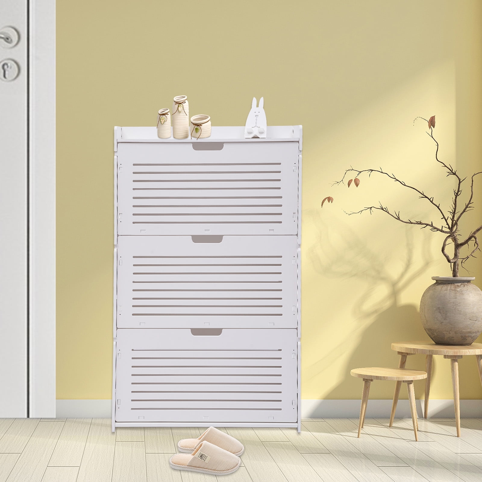 Magic Modern Shoe Cabinet in White Gloss - MIG Furniture