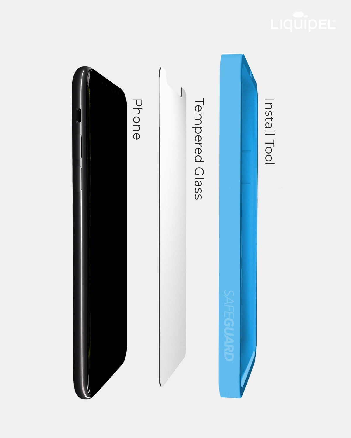 Liquipel Safeguard Glass Screen Protection, iPhone 12 Mini, with Application Tray