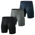 thumbnail image 1 of Amdohai 3PCS Men Sports Shorts Stretchy Bodycon Breathable -wicking Running Workout Pants, 1 of 7