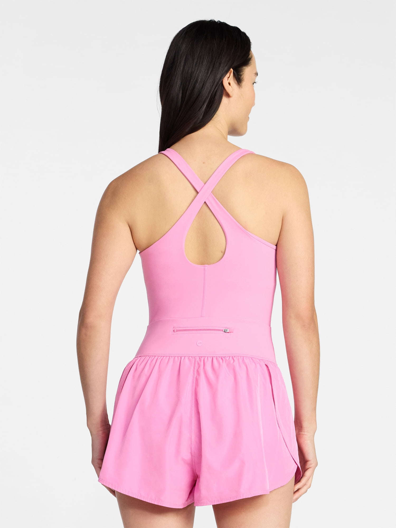 Avia Women's Cross Back Active Buttersoft Romper, Sizes XS-4X