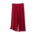 thumbnail image 3 of CAIVO Women High Waist Casual Capris Stretchy Summer Shorts Soft Comfortable Elastic Waistband Lightweight Vacation Outdoor Work Solid Color Bottoms, 3 of 3
