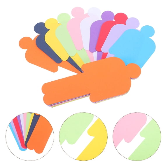 COMPUKAS 150-Pcs People Shaped Water Paint Paper Assorted Color For Kids Art And Parent-Child Interaction