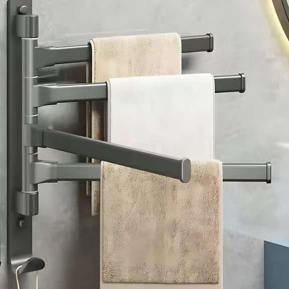 LAMIRO Towel Rack Swivel Outside Towel Rack For Pool Hand Towel Holder Stainless Mounted Organizer Vertical Towel Rack Wall Mounted For Bathroom