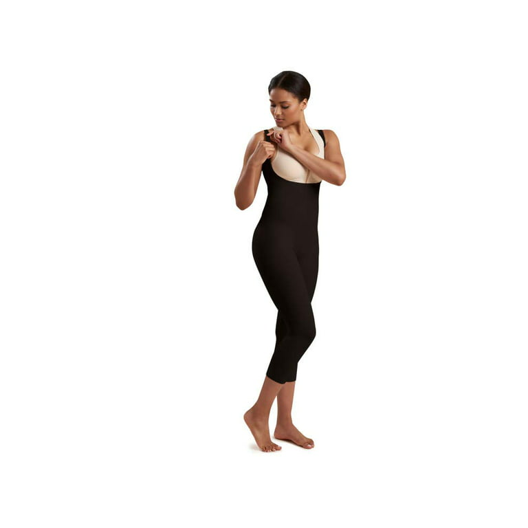 Marena SFBHM2 Recovery Mid-Calf Length Zipperless Girdle Step 2 - Post  Surgical Support with High Back - Large - Black
