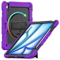 thumbnail image 2 of Case for iPad Air 13 Inch M3 2025 / M2 2024 12.9 inch (3rd/4th Gen) with Screen Protector, 360 Degree Rotating Kickstand Hand Strap Shockproof Cover with Shoulder Strap, Purple, 2 of 7