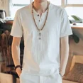 thumbnail image 2 of Camisetas, pantalones cortos, trajes para hombre, lino liso, sin logotipo, conjuntos casuales de 5xl para hombre, tendencia, novedad en moda a juego, conjunto de 2 piezas, elegante 2024, 2 of 5