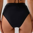 thumbnail image 4 of COMVALUE Women High Waisted Bikini Bottoms Tummy Control Swimsuit Bottoms Strappy Swim Bottom (Black, S), 4 of 7