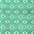 thumbnail image 1 of Ahgly Company Machine Washable Indoor Square Abstract Turquoise Blue Modern Area Rugs, 7' Square, 1 of 4
